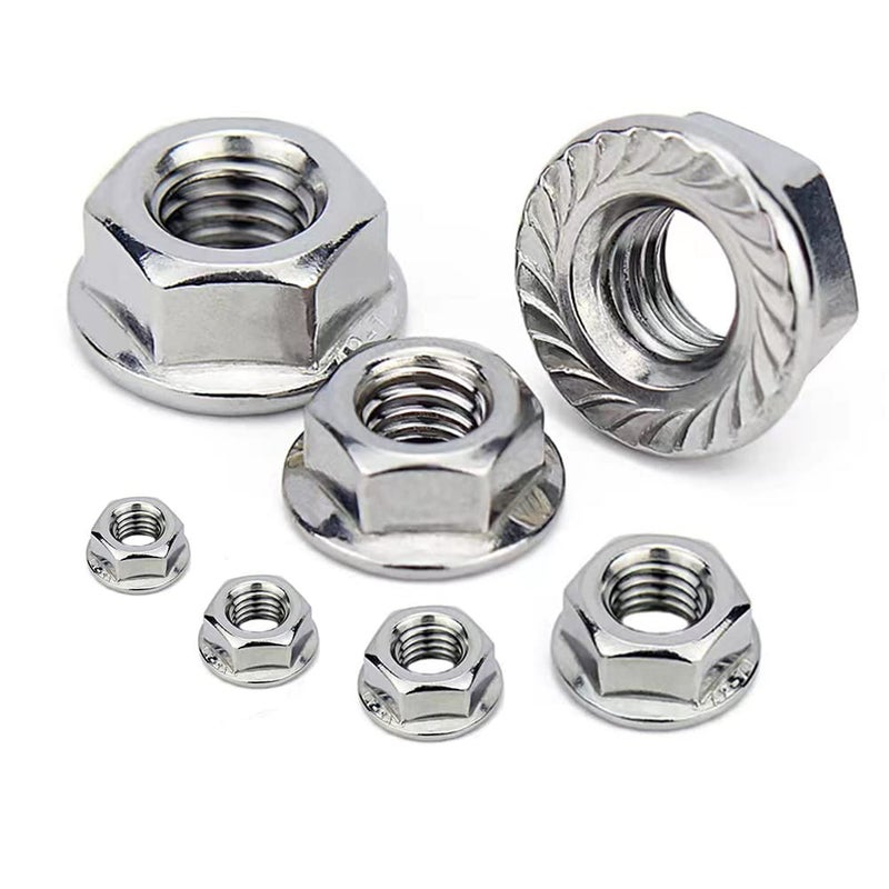 STORMCUBE 1/2"-13 Serrated Flange Nuts 10 Pack 304 Stainless Steel Hex Lock Nuts Full Thread for Industrial Construction Fasteners - Image 3